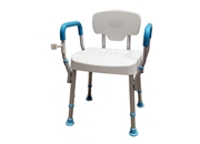 MedGear Tool-Free DURA Shower and Tub Bench w/ Arm Rests and Shower Head Holder Image