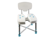 MedGear DURA Hygienic Cutout Shower Chair with Back Rest