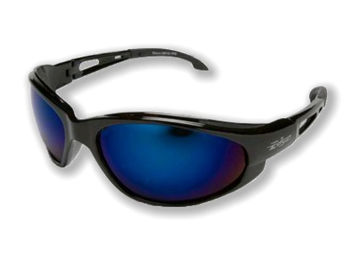 Edge "Dakura" Eyewear Black Frame / Blue Mirror Lens