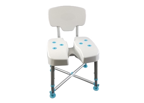 MedGear DURA Hygienic Cutout Shower Chair with Back Rest